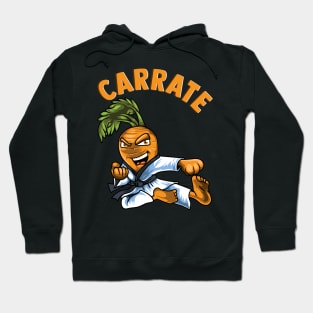 Funny Carrate Karate Carrot Pun Martial Arts Hoodie